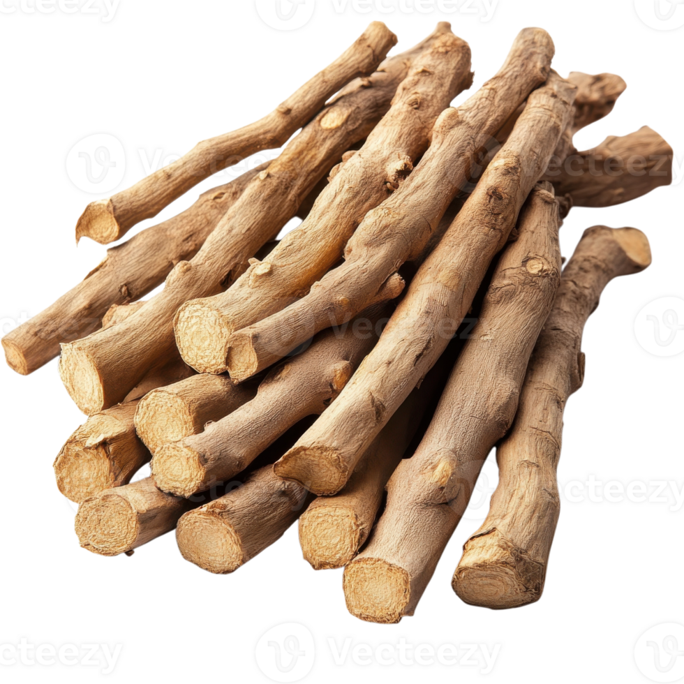 Pile of licorice sticks on transparent background png
