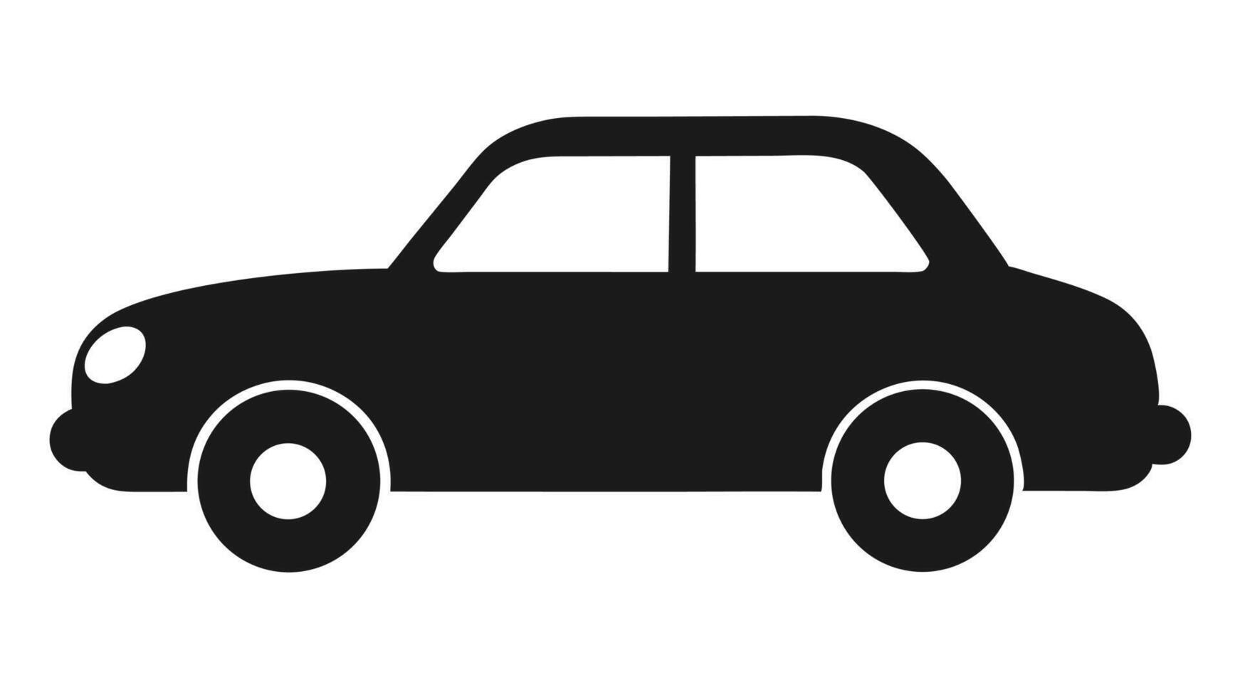 Car ilhouette on white background illustration vector