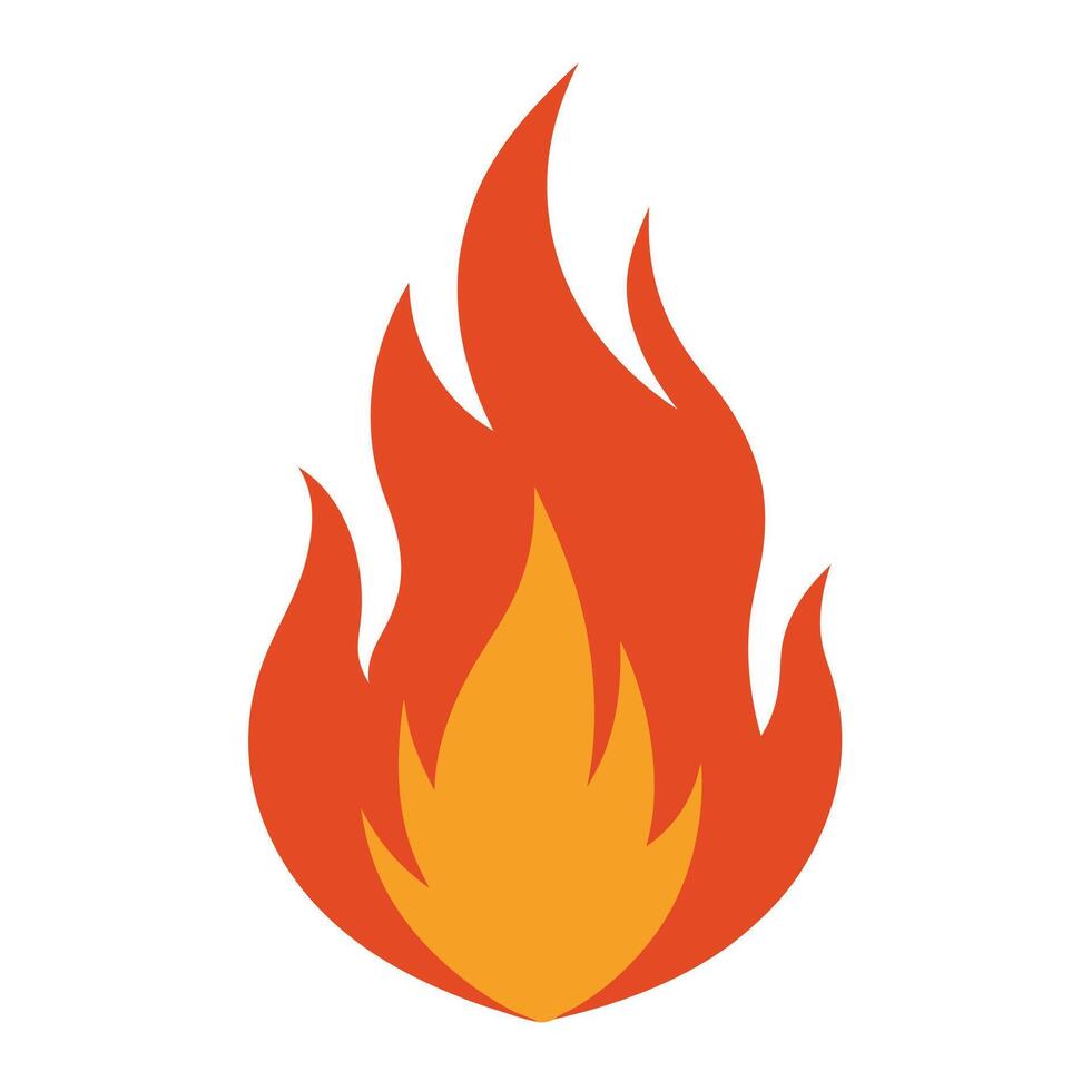 fuego icono fuego fuego ardiente calor rojo vector