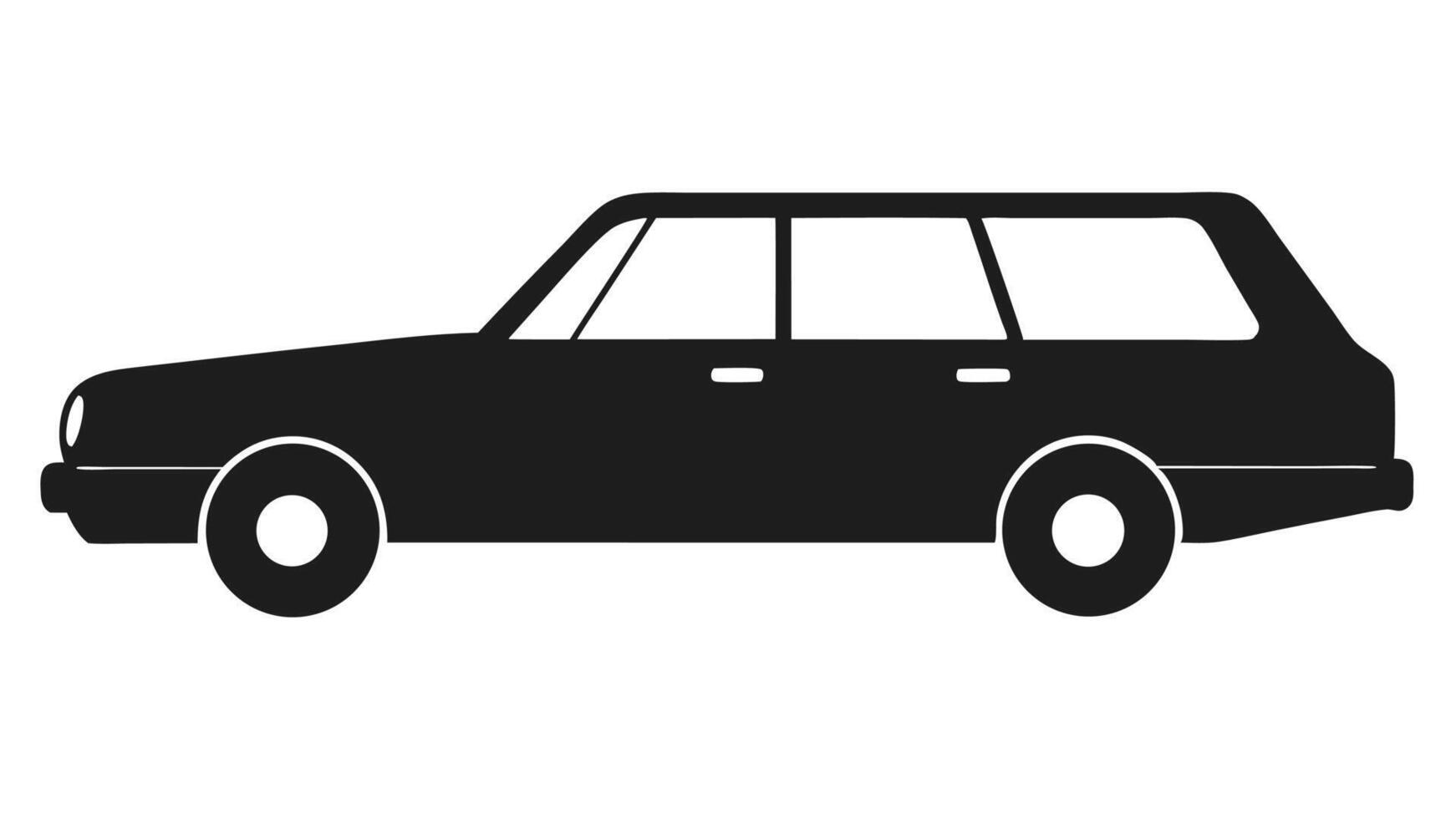 car icon ilhouette Car in simple style on white background vector