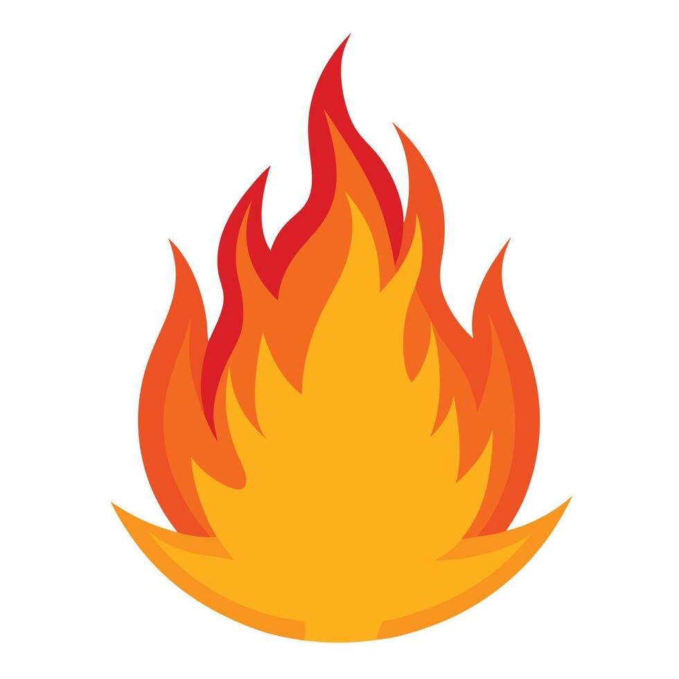 a fire icon on a white background vector