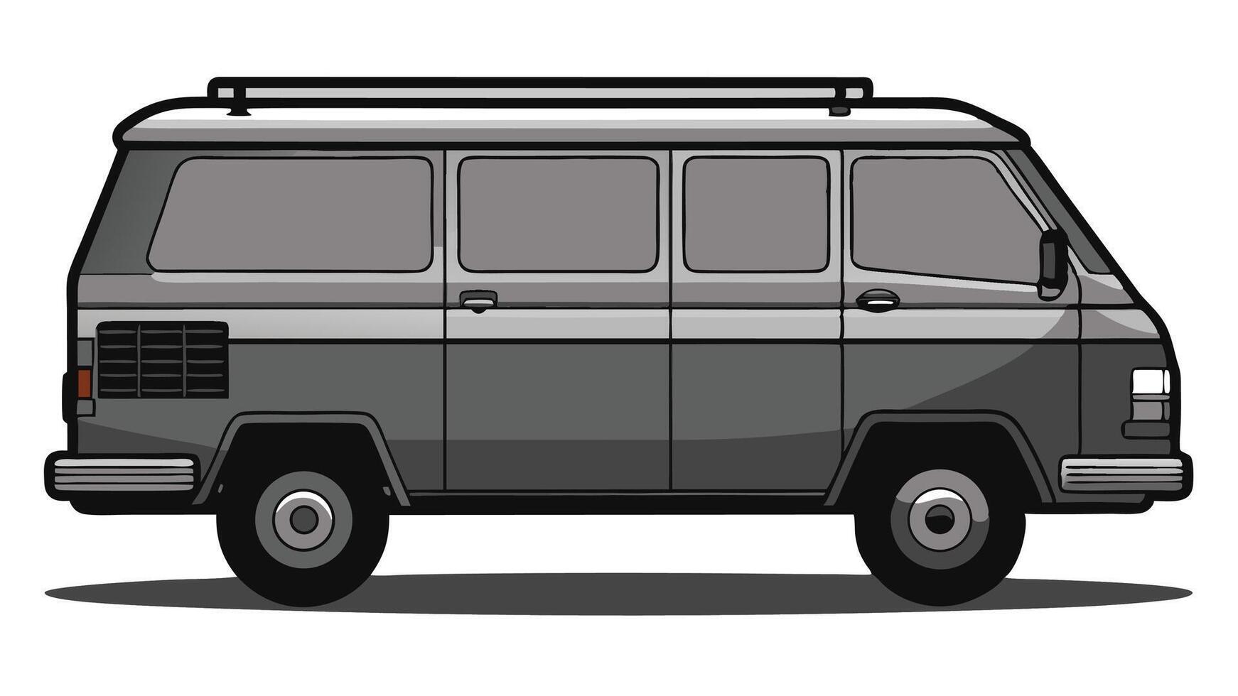 an illustration of a van on a white background vector