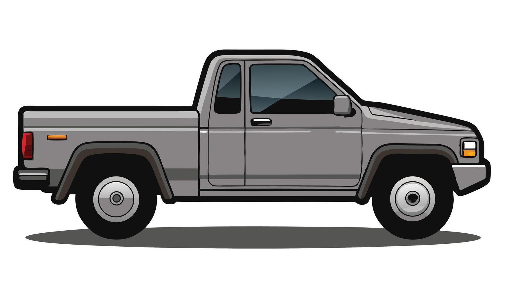 a cartoon truck on a white background vector