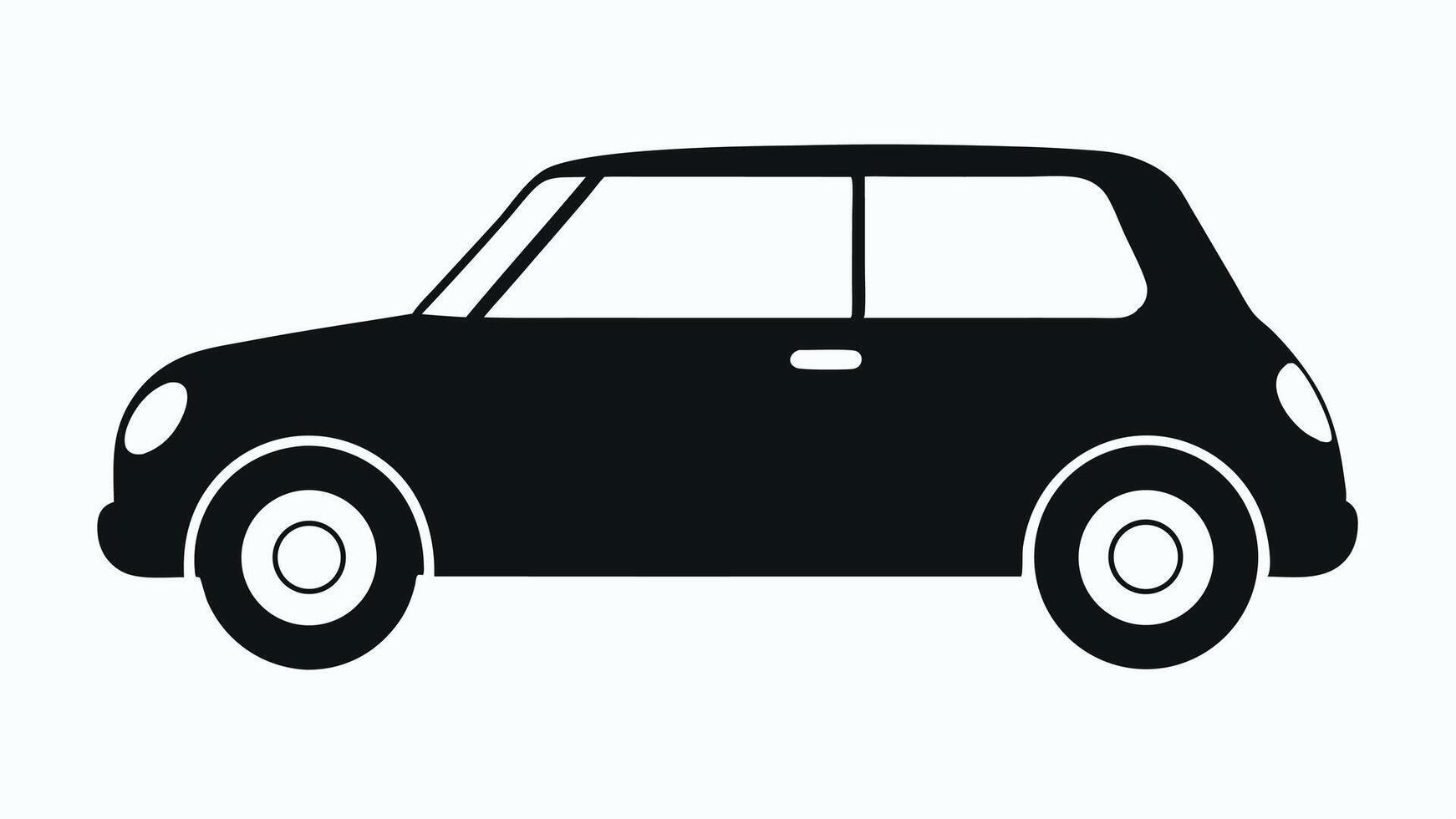 black car icon on a white background vector