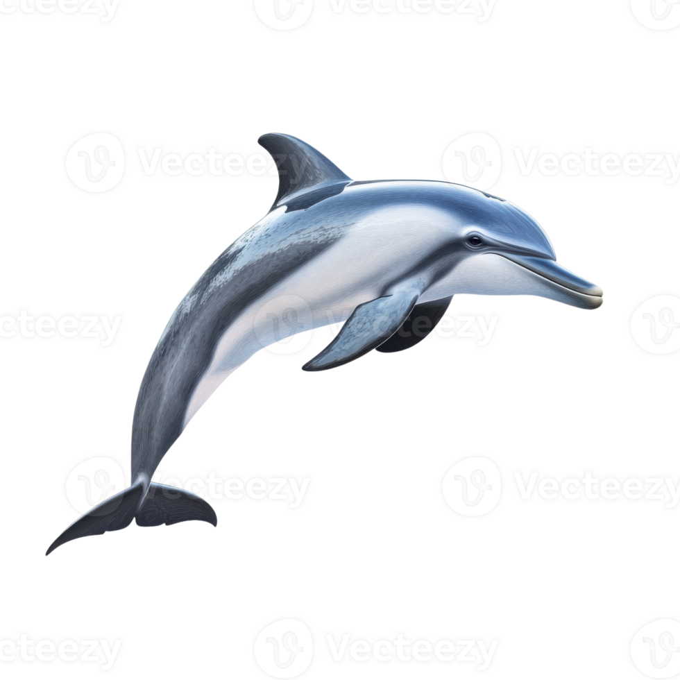 Dolphin leaping upward on transparent background png