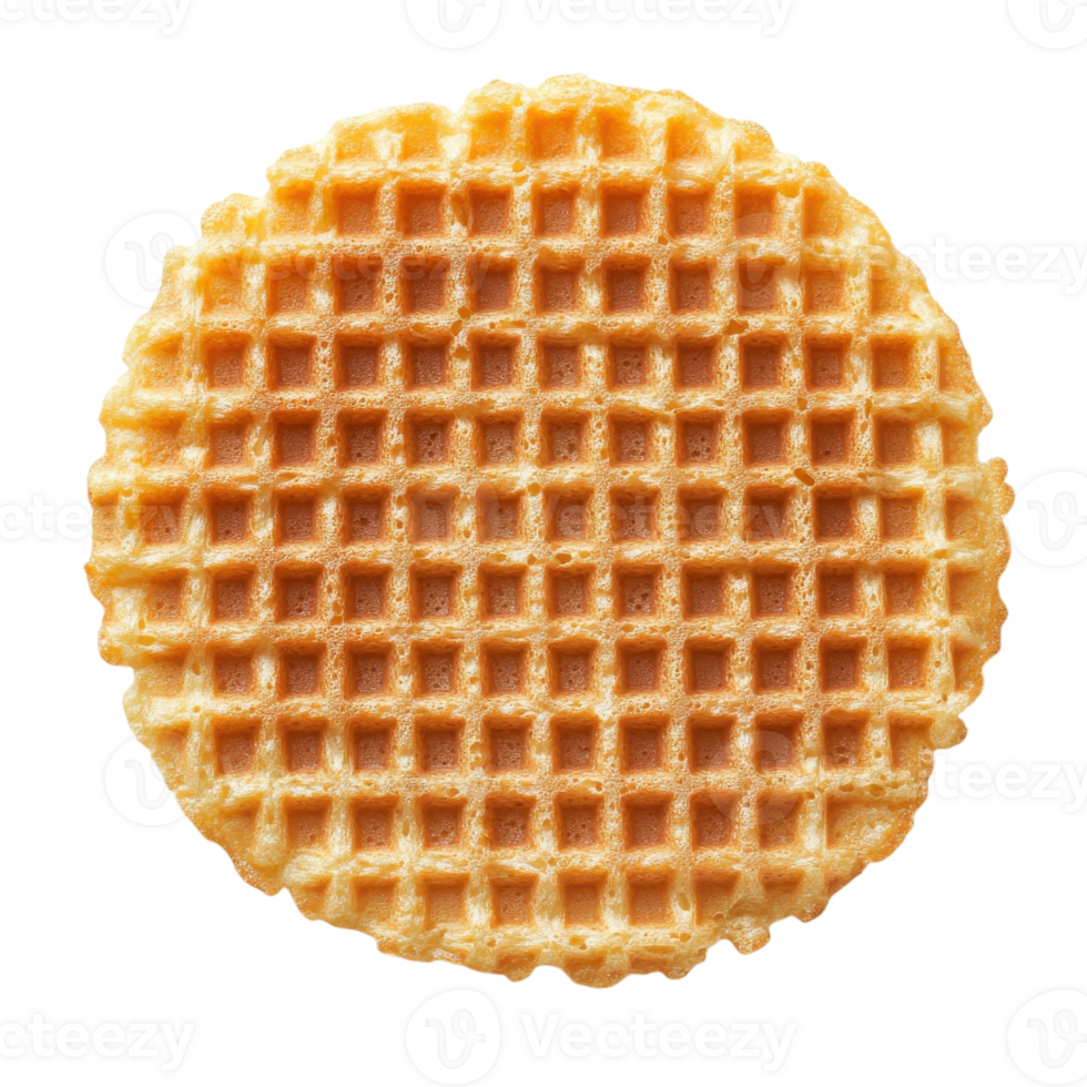 A stroopwafel close up on transparent background png