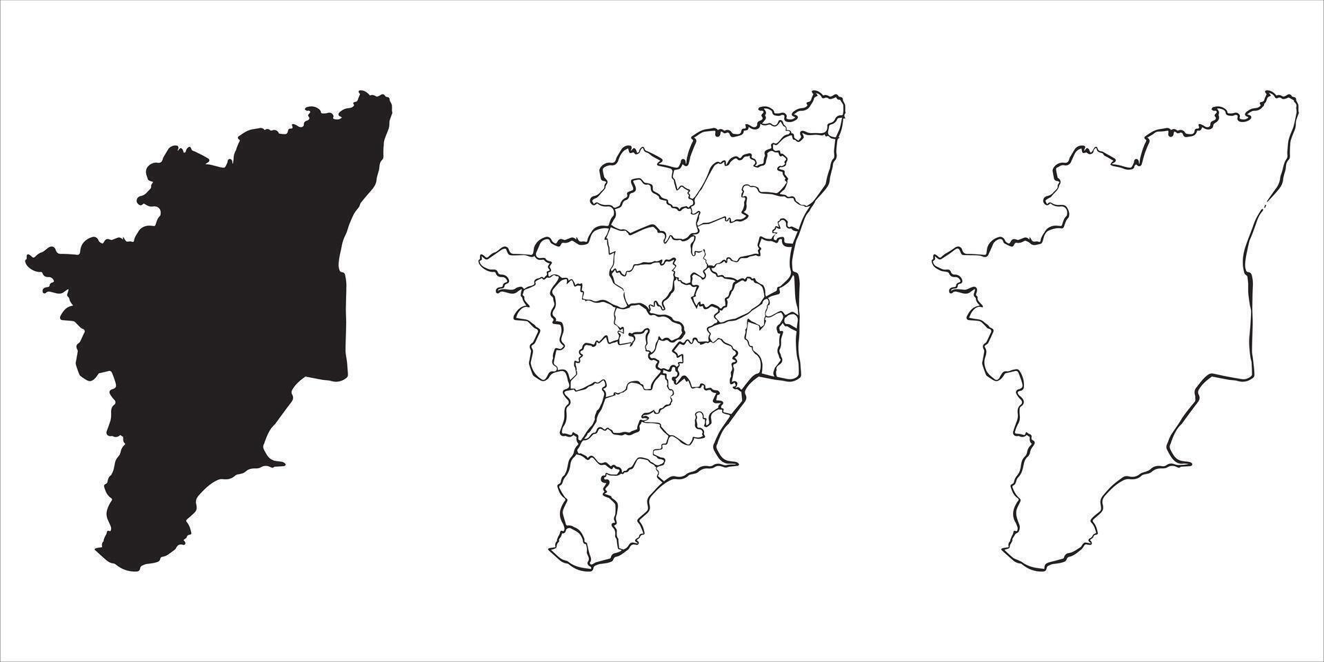 Tamilnadu map desing vector