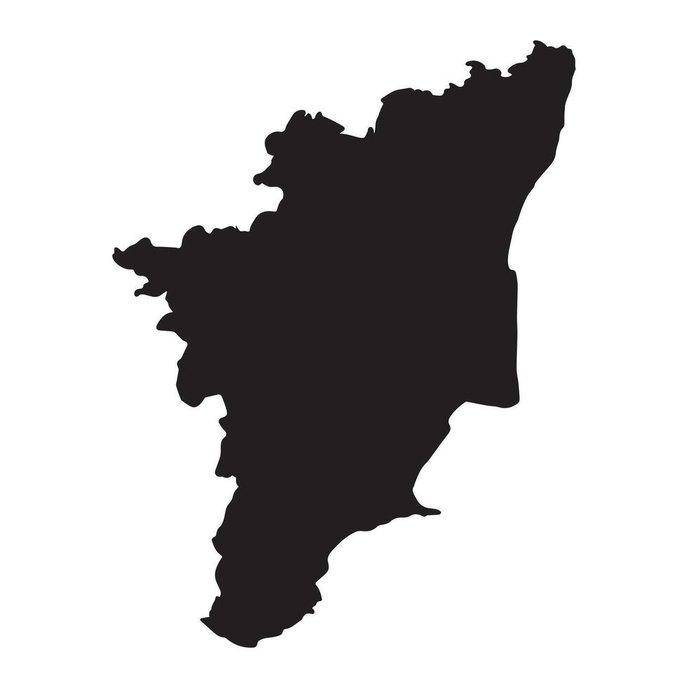 Tamilnadu map outline design vector