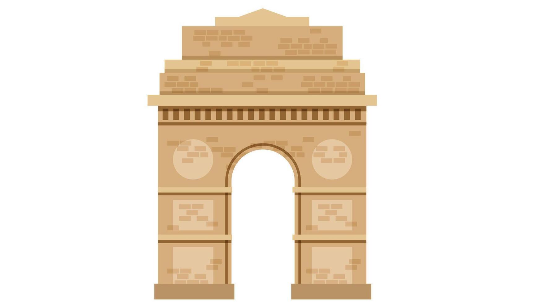 illustration of the Arc de Triomphe, a famous French landmark building in Paris vector