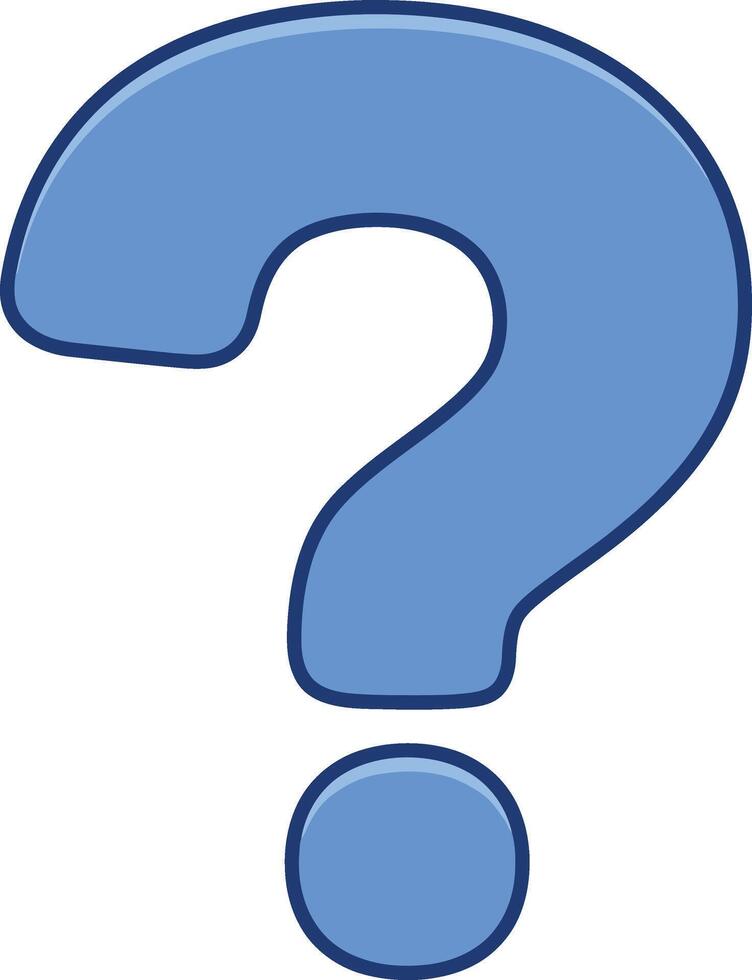 Blue question mark symbol icon for help information and inquiry concept illustration vector