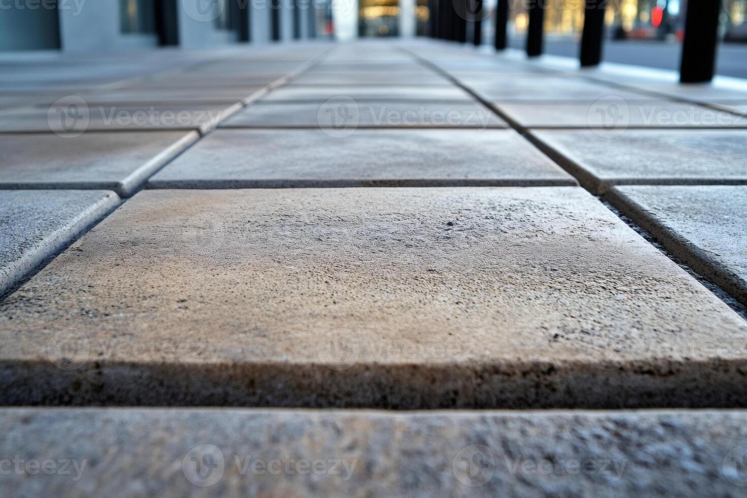 Close up of paving stone surface creating urban pathway photo