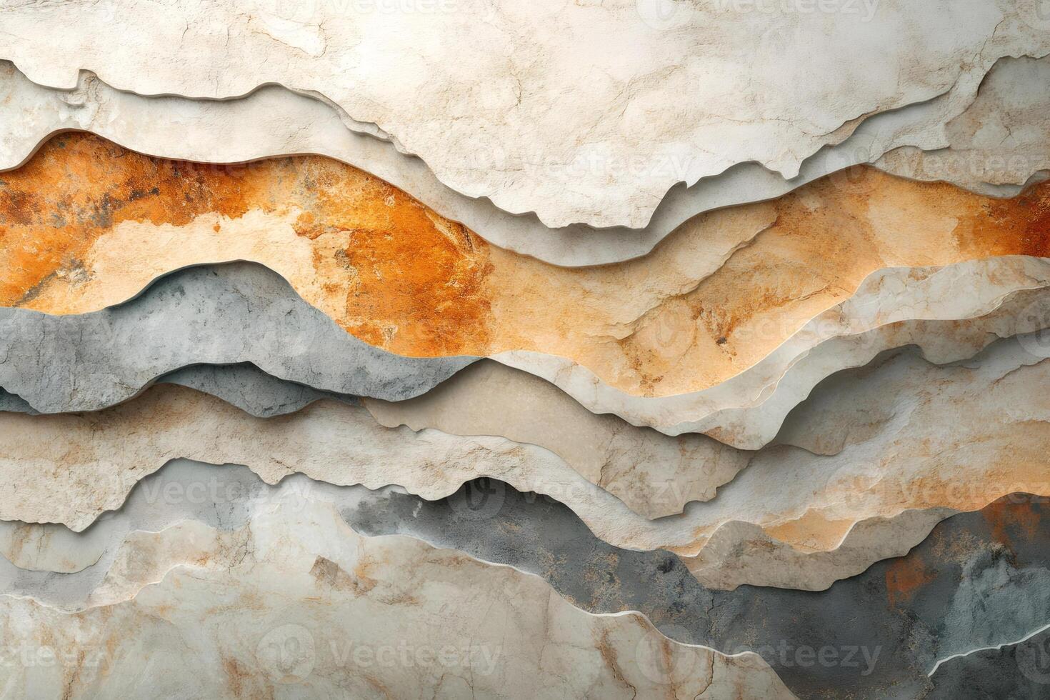 Abstract stone texture forming a multilayered landscape photo
