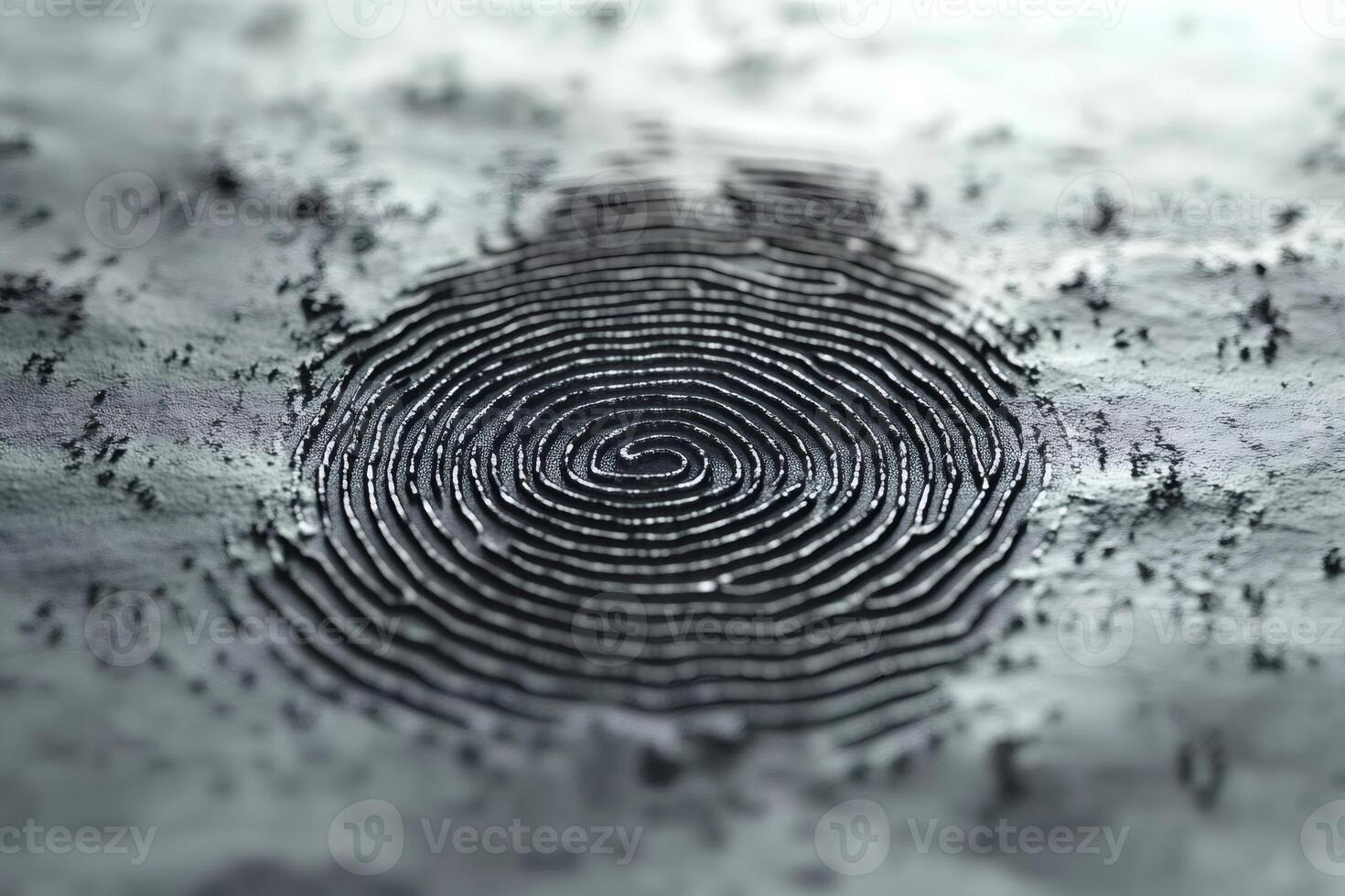 Fingerprint imprint revealing unique identity in biometric security system photo