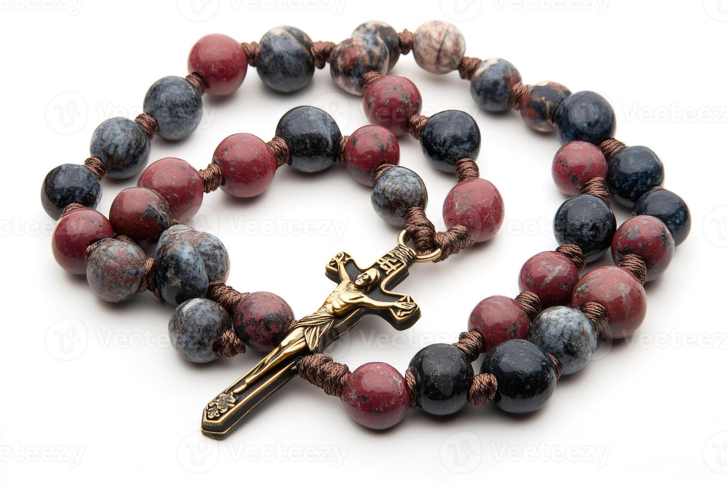 Elegant Rosary with Colorful Beads and Crucifix photo
