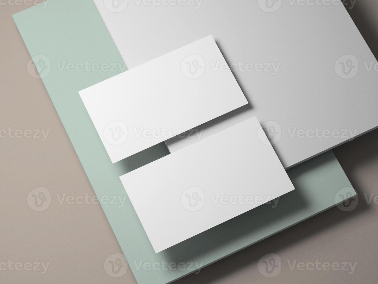 Creative business card mockup, showcasing a clean and modern design ideal for corporate or personal branding. photo