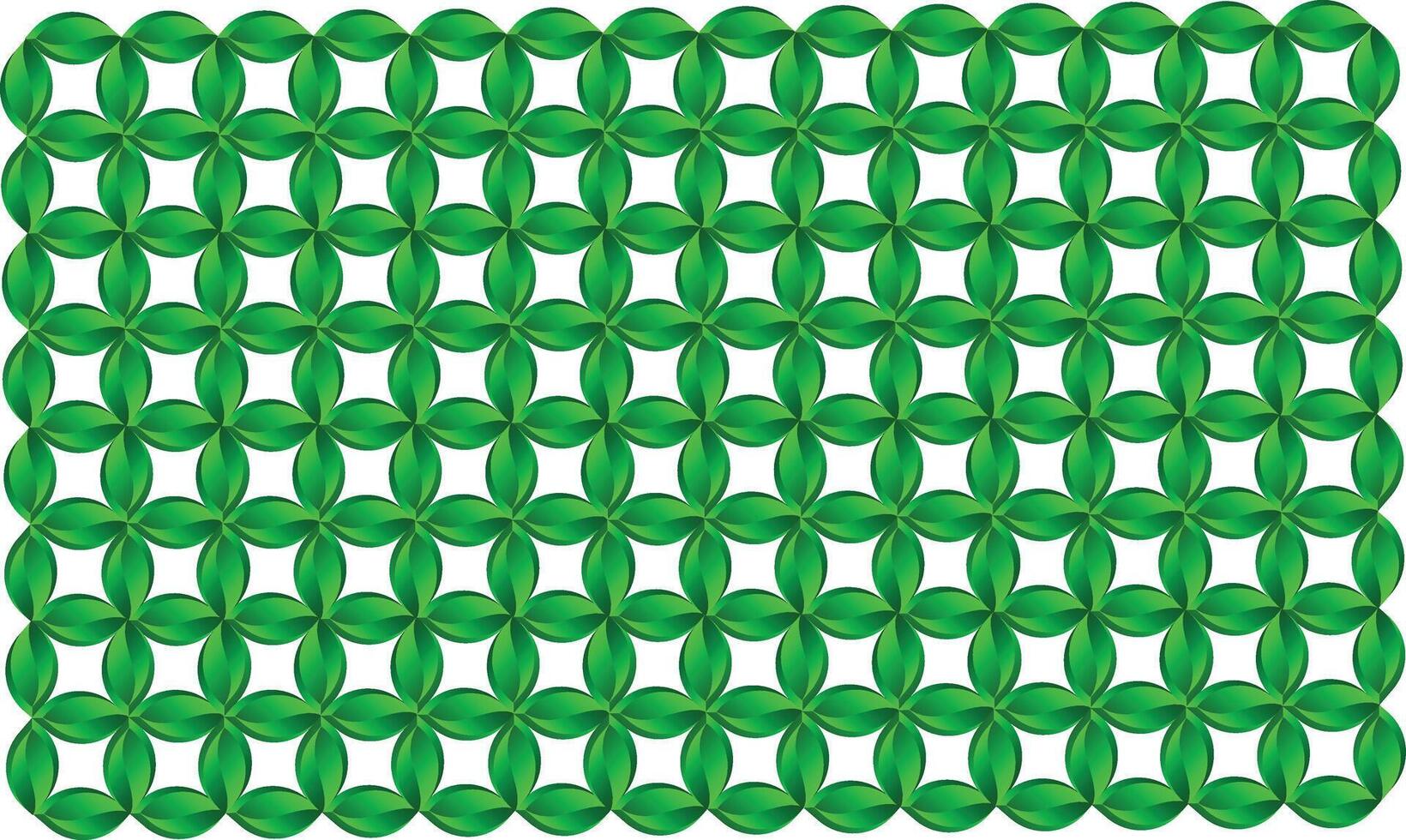 Green leaf ornament arranged repeatedly vector