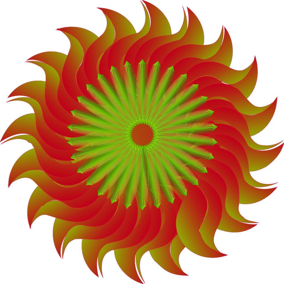 Radiant Floral Swirl in Vibrant Colors vector