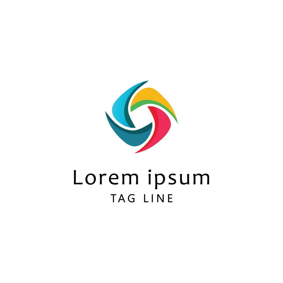 colourful abstract logo template vector