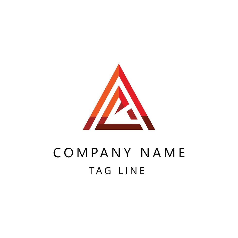 Abstract logo with the letter a vector