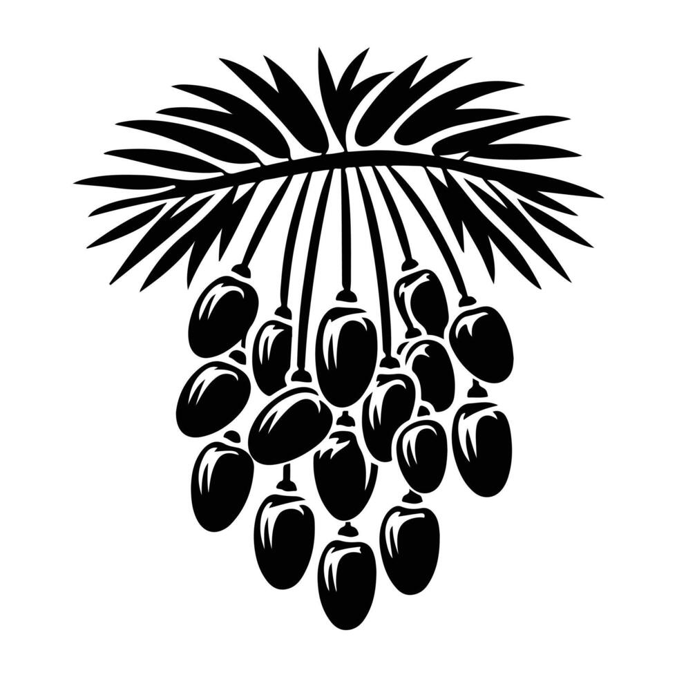 Minimalist Pear and Date Art vector