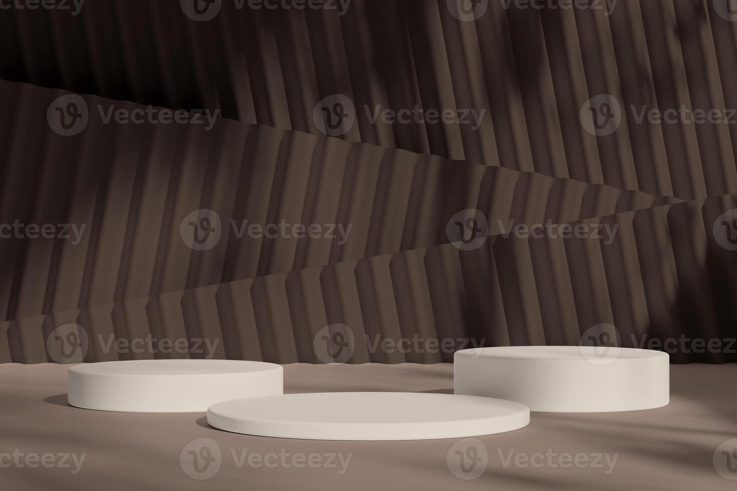 A sleek minimalist podium design with a warm tone, perfect for use in corporate or professional presentations. photo