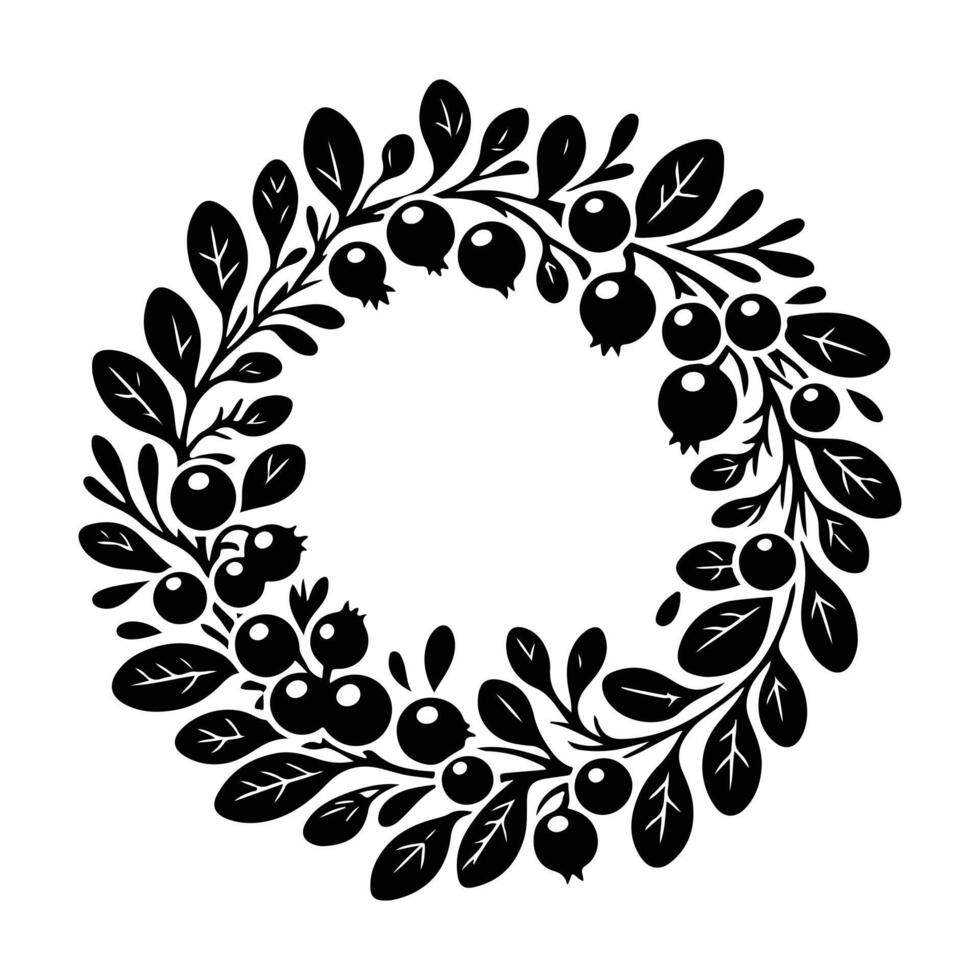 Cranberry Berries Natural Food Artwork vector