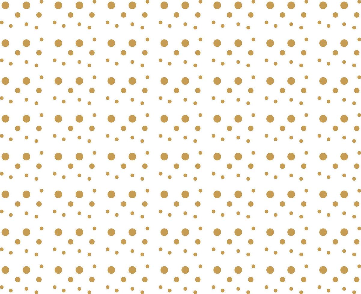 Abstract gold dots pattern with geometric forms on white background, design for decoration, wrapping paper, print, fabric or textile vector