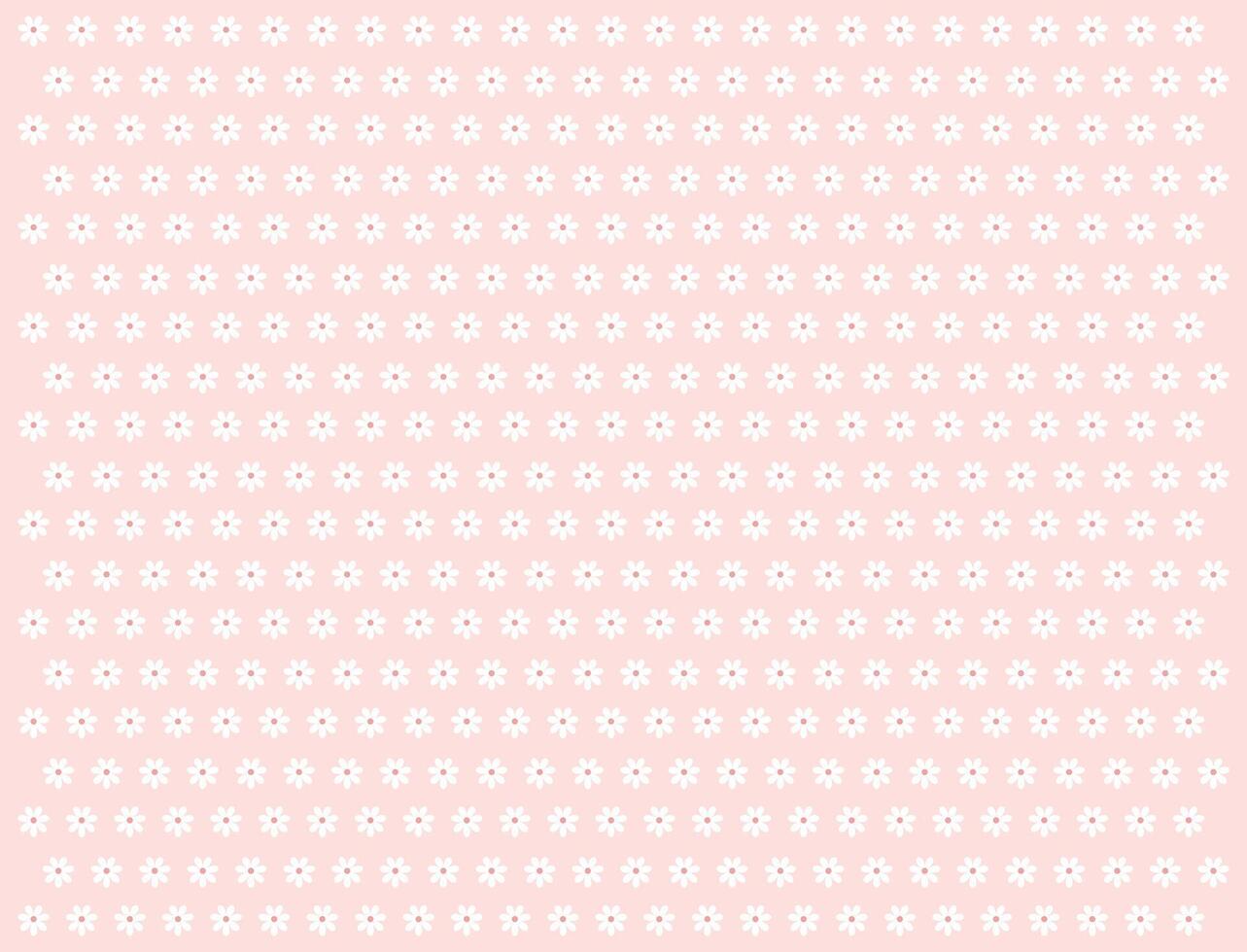 Seamless pattern with white flowers on pink background vector