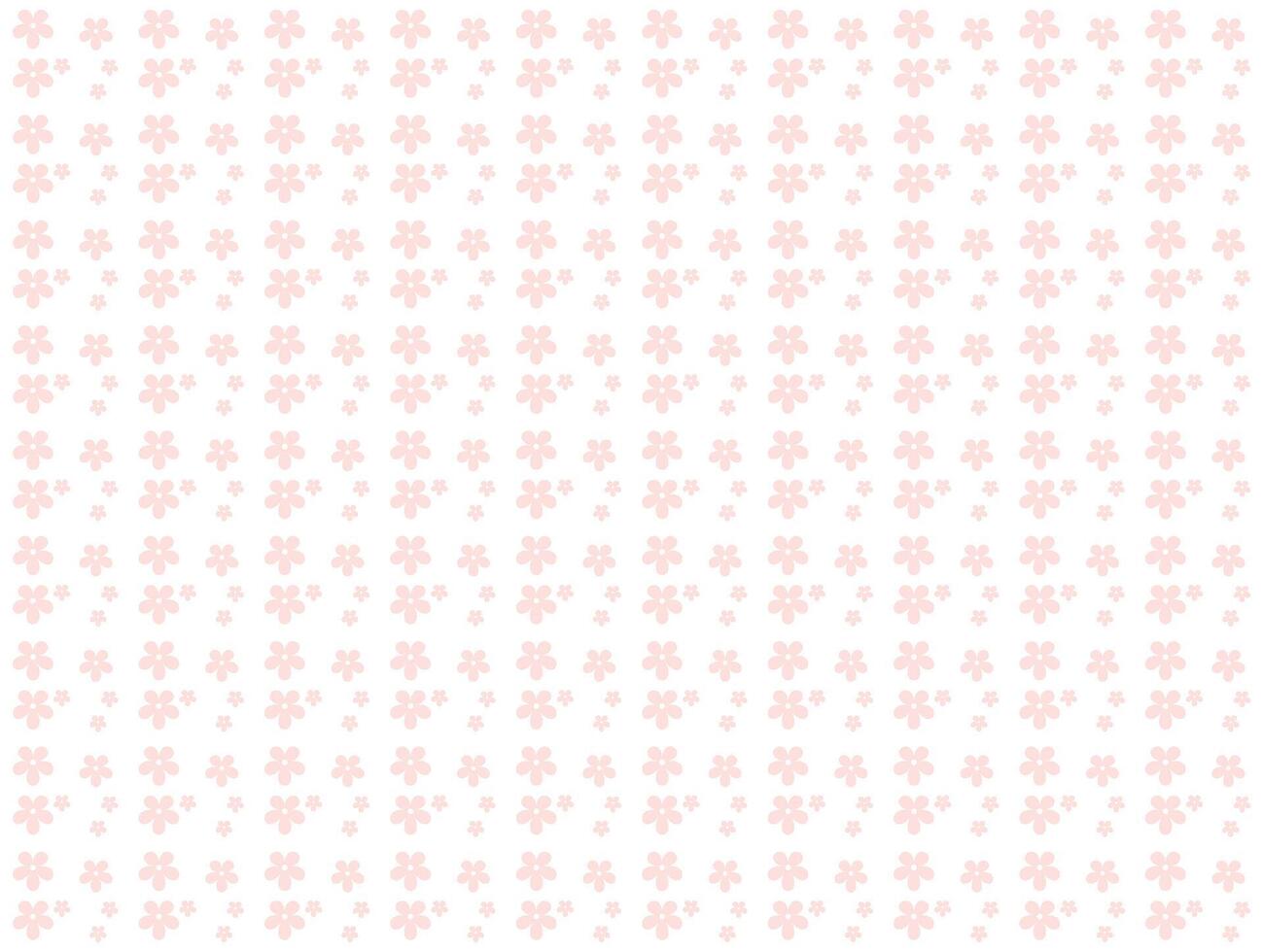 Pattern with pink flowers on white background vector