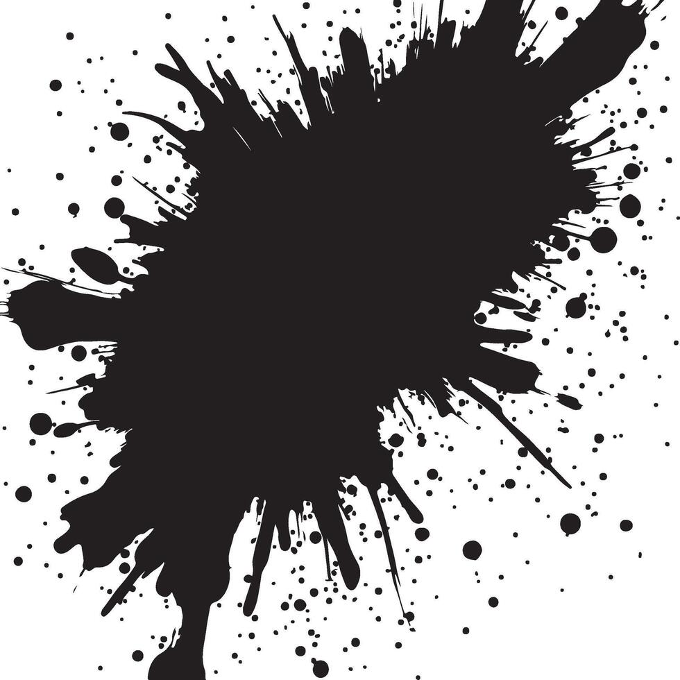 Black Splash Graphic Abstract Ink Splash Element for Designs and Backgrounds vector