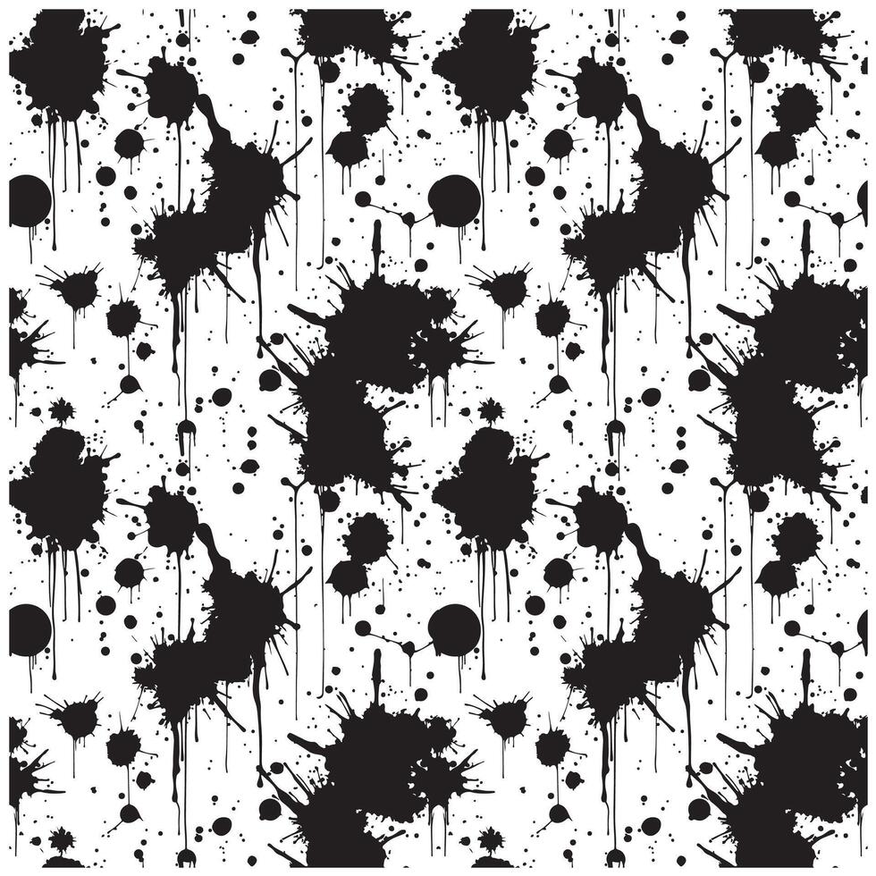 Splash Pattern Background Abstract Paint Splatter Seamless Design for Textures and Prints vector
