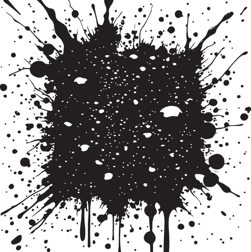 Black Splash Clipart Abstract Paint and Ink Splatter for Creative Projects vector
