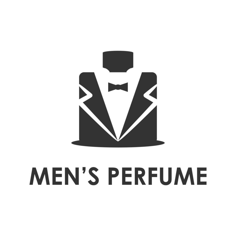 men perfume flat minimalist logo design vector