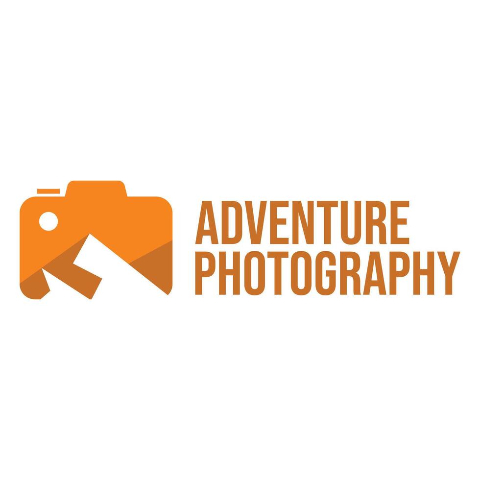 adventure photography flat minimalist logo design vector