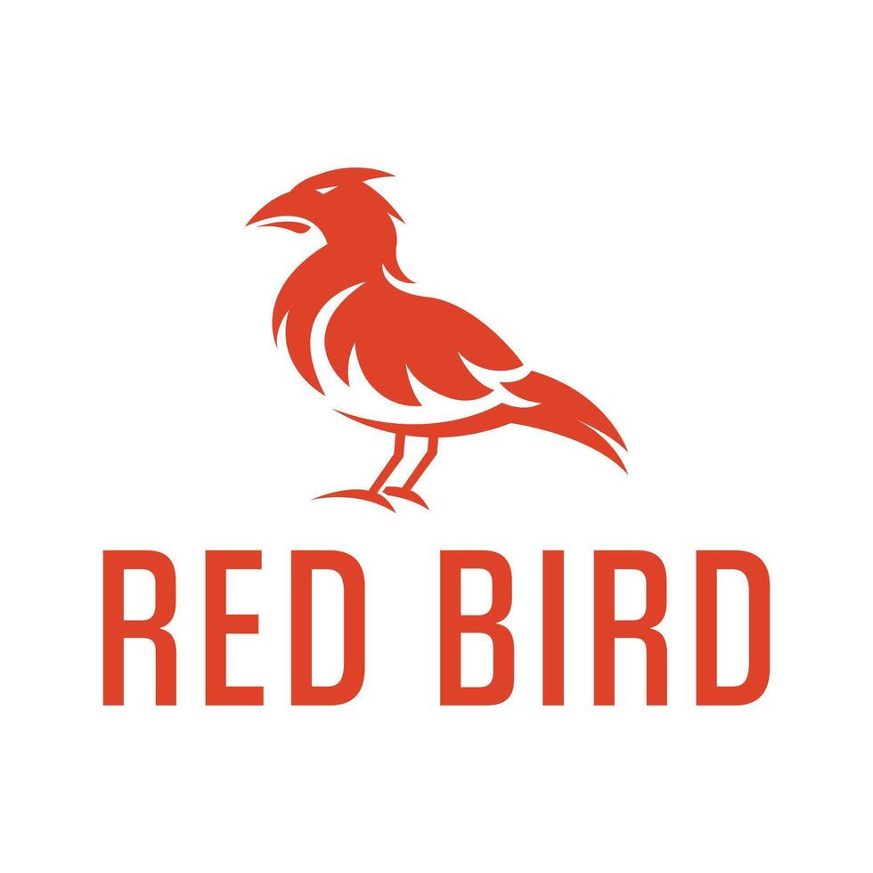 background bird flat minimalist logo design vector
