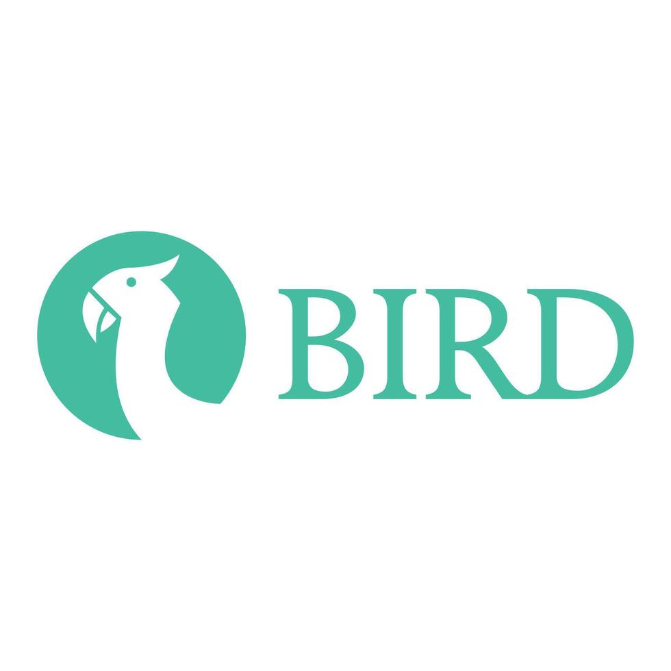 bird flat minimalist logo design isolated vector