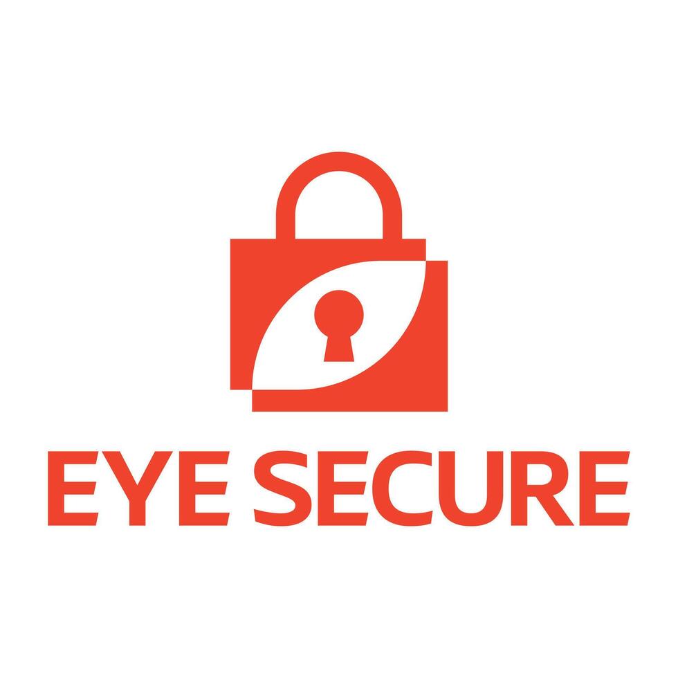 eye secure private flat minimalist logo design vector
