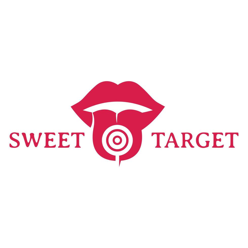 sweet target flat minimalist logo design vector