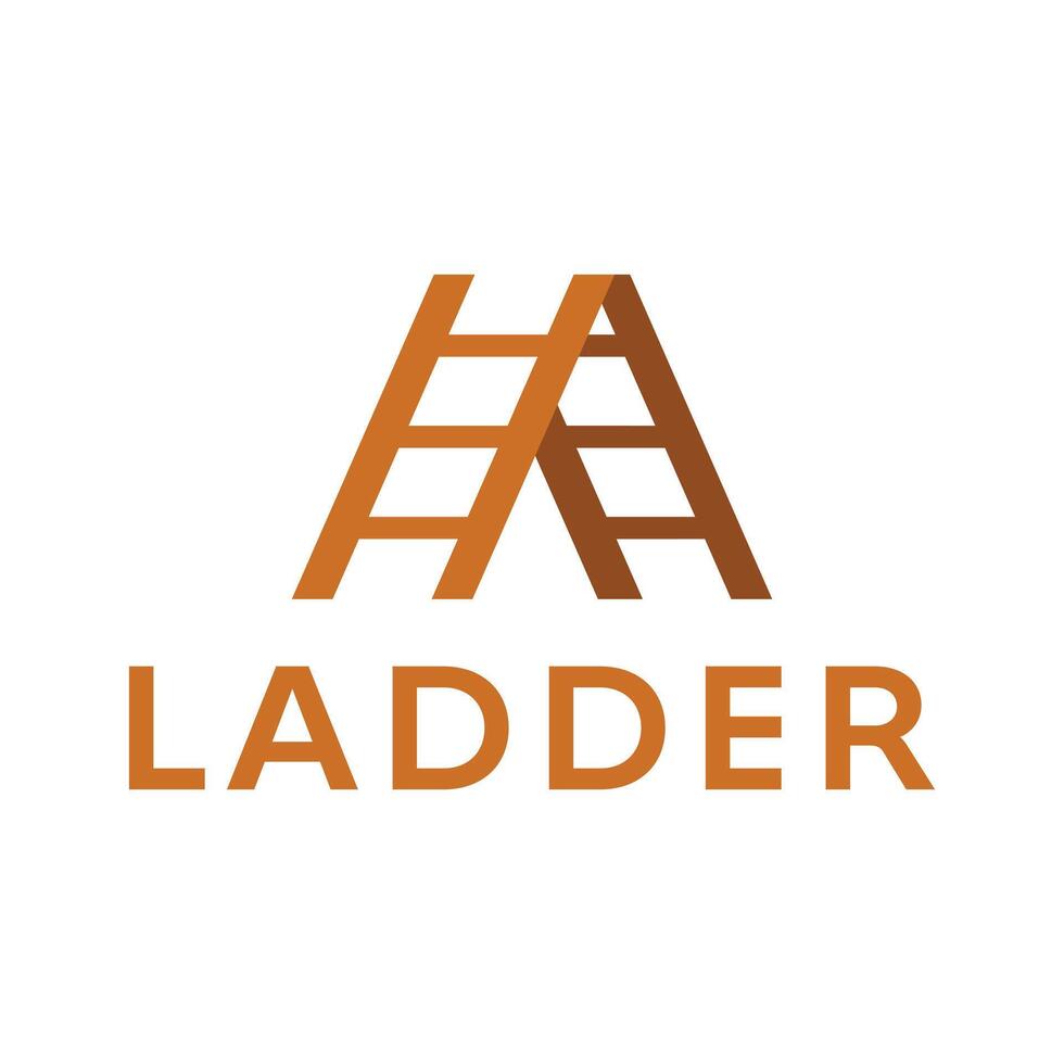 ladder flat minimalist logo design vector