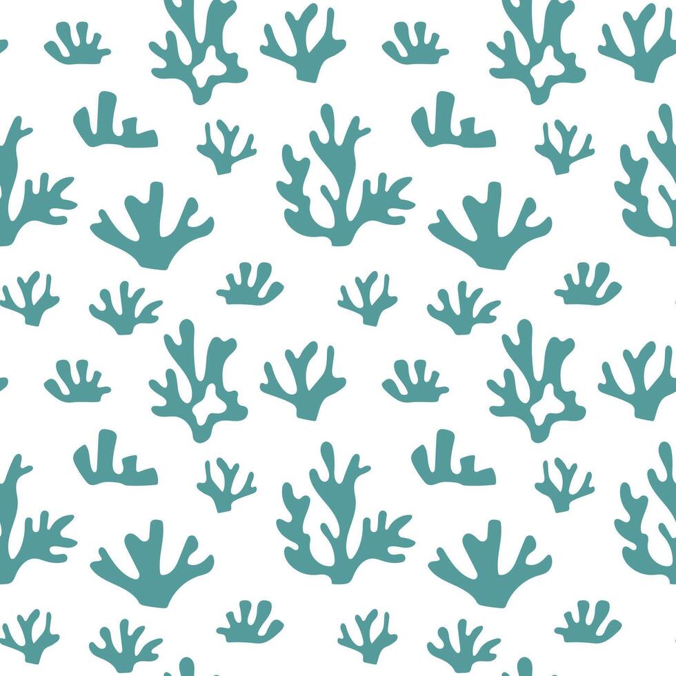 Seamless pattern with tropical corals vector