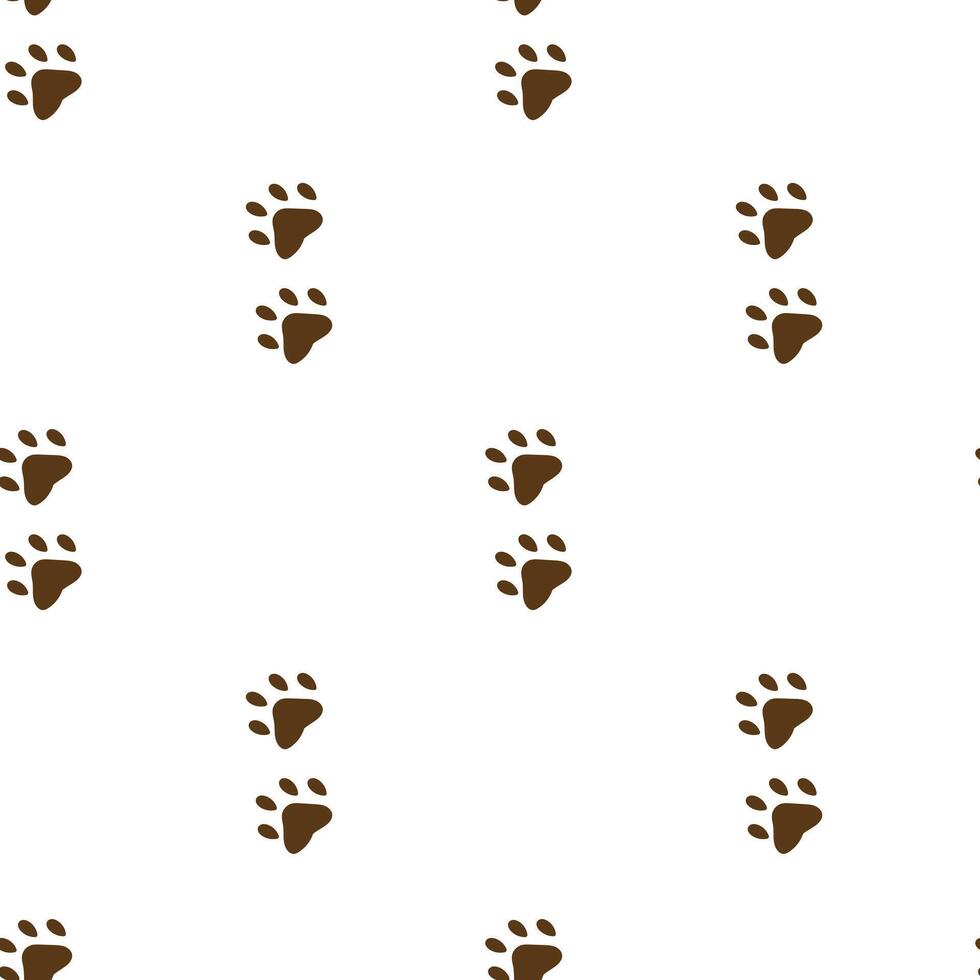 Seamless pattern with wild animal traces. Bear traces. vector