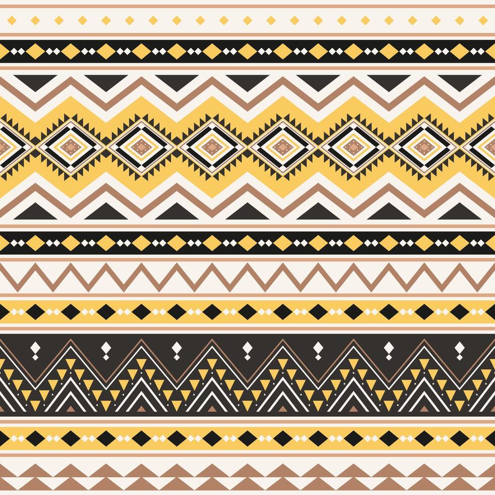 Tribal striped seamless pattern. Aztec geometric background. vector