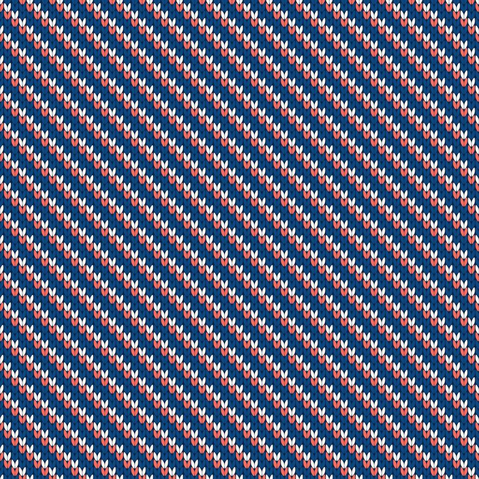 Knitted seamless pattern with strips. Norwegian style sweater. Wool texture, illustration. Traditional winter holiday background. vector
