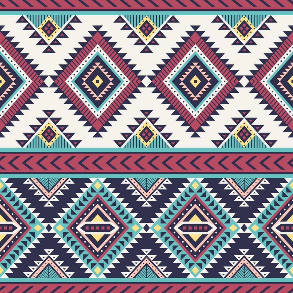 Tribal striped seamless pattern. Aztec geometric background, which can be used in textile design, web design for making of clothes, accessories, decorative paper, wrapping vector