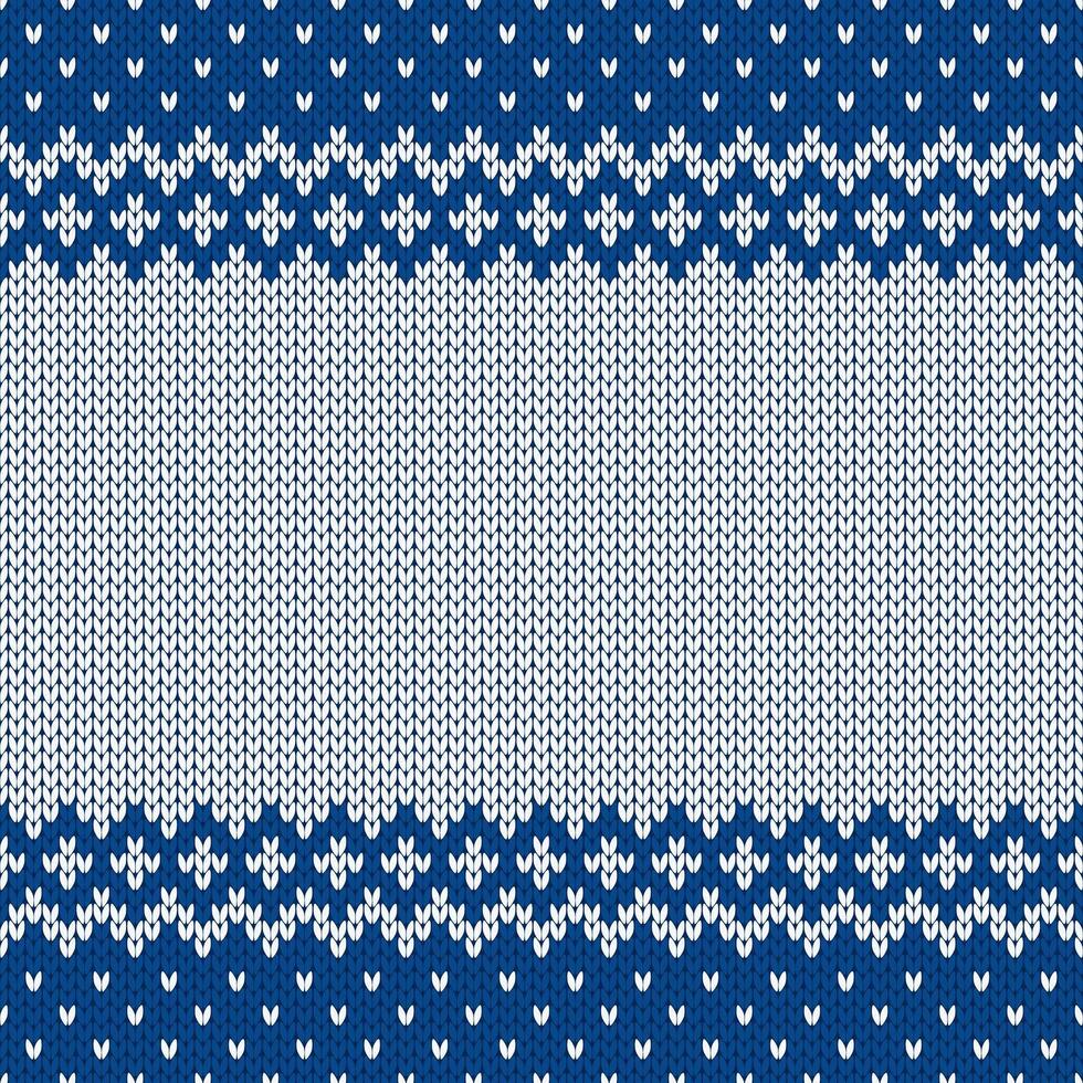 Knitwear texture. Template with empty place for text. Traditional seasonal seamless background for holiday design. Winter knitted wool sweater pattern. Christmas illustration. vector