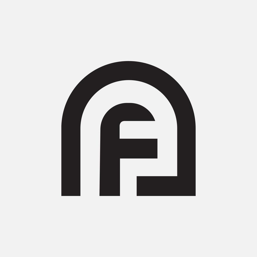 AF FA Monogram Logo Modern Rounded Minimal Letter Logo Design for Branding and Digital Identity vector