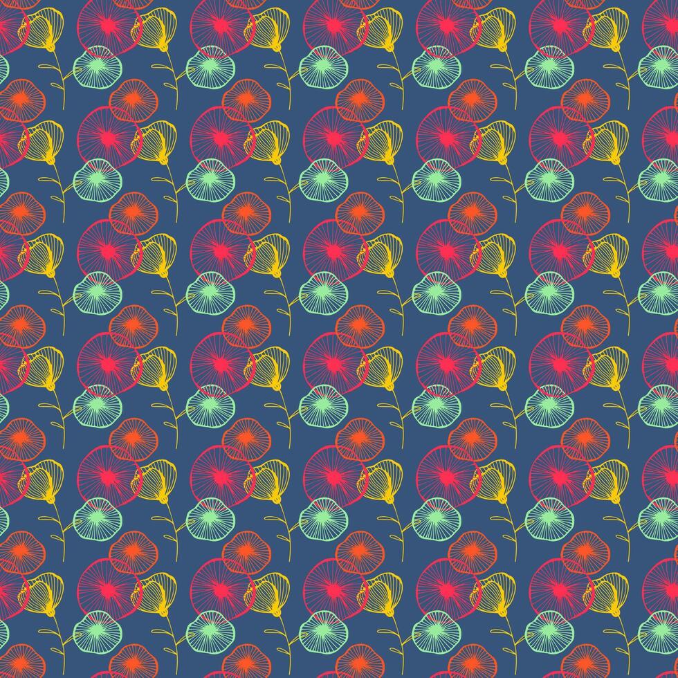 Seamless pattern with poppies. Floral background. Vintage wallpaper. Beautiful background for design vector