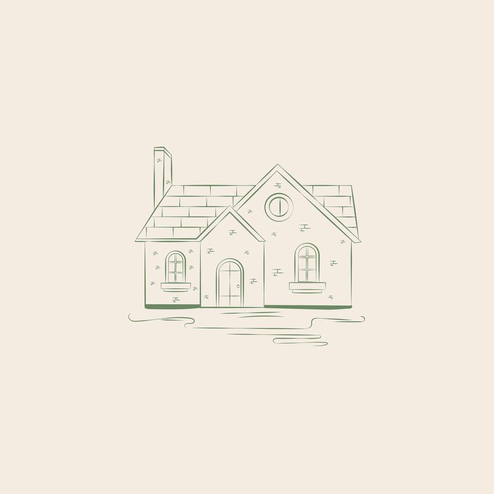 First Home Gift, House Line Drawing , Digital Download vector