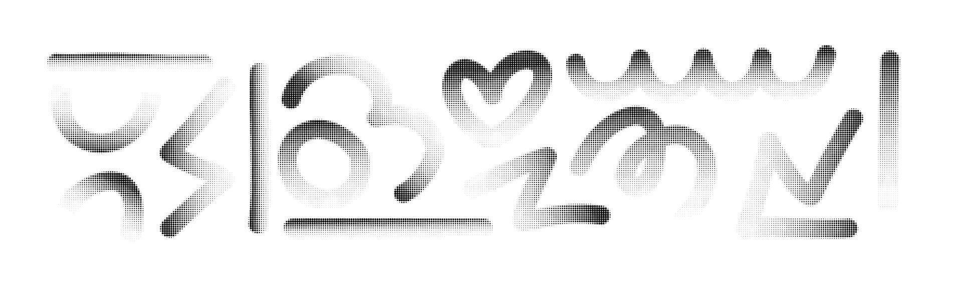 Abstract brush pattern with dot gradient. Paint spray dust effect for textured backgrounds. Flat illustration isolated vector