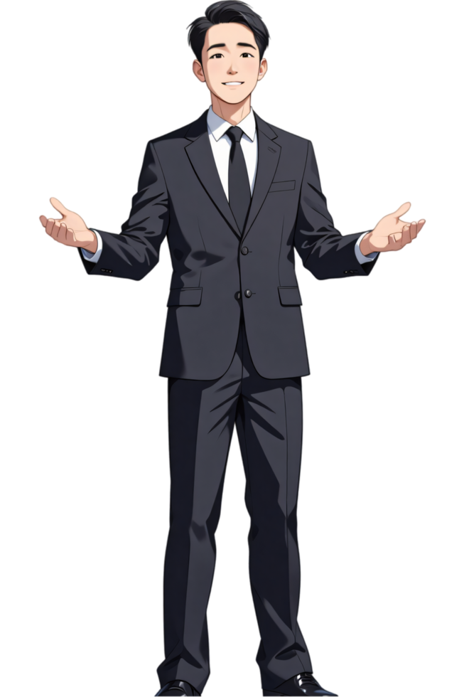 Manager Presenting Department Review in Transparent Background png
